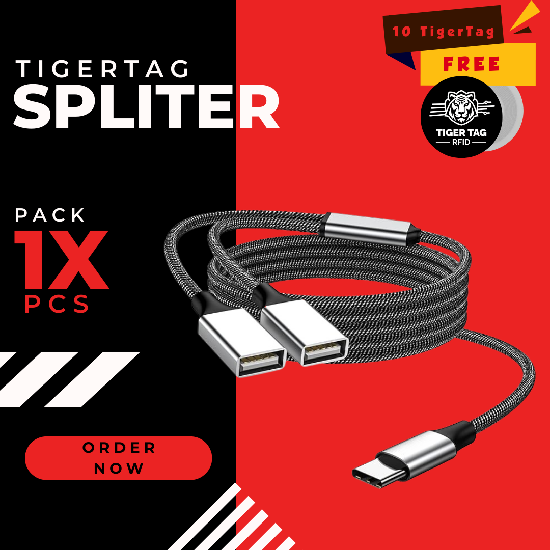 TigerTag Spliter (USB-C vers 2x USB-A)