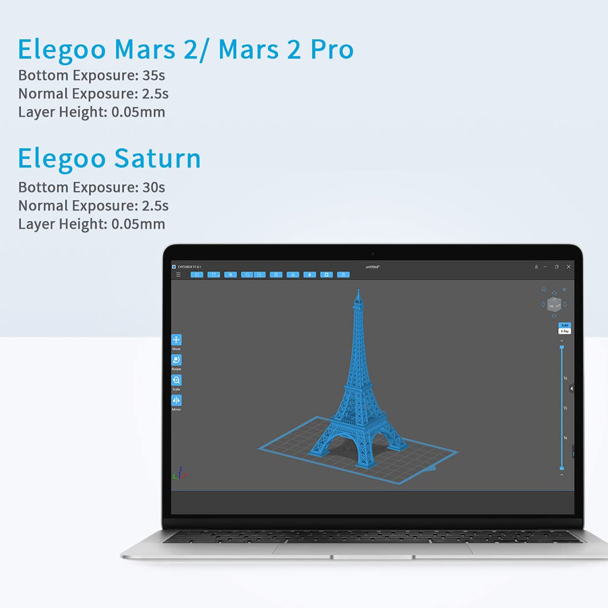 ELEGOO - Résine UV ABS-Like - Bleu (Blue) - 1 kg