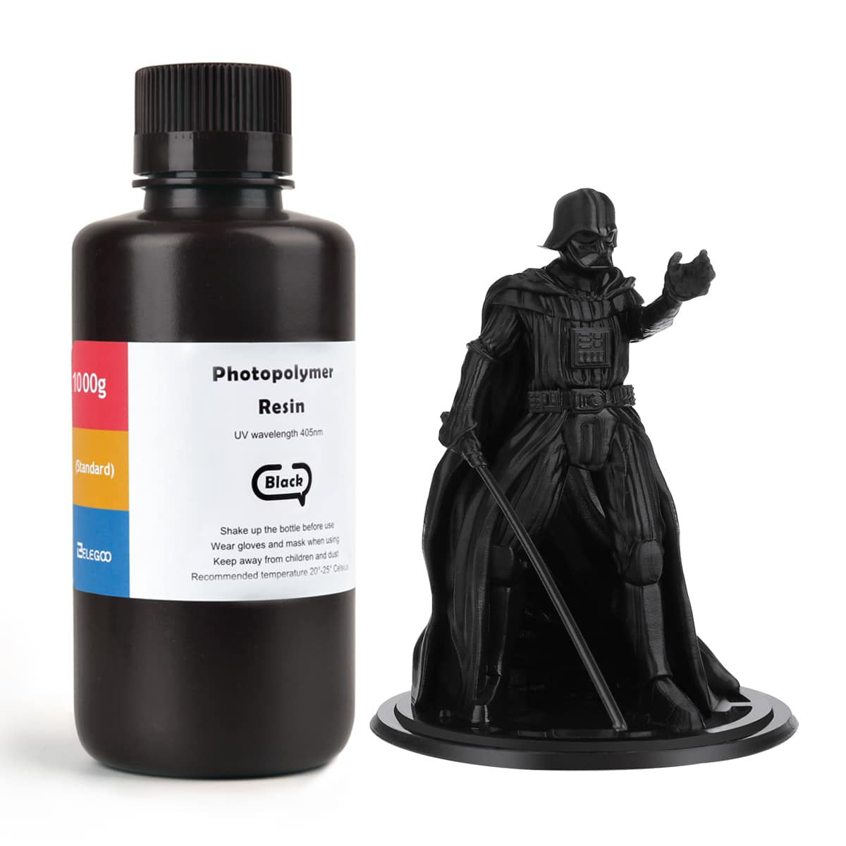 ELEGOO - Résine UV ABS-Like - Noir (Smoky Black) - 1 kg