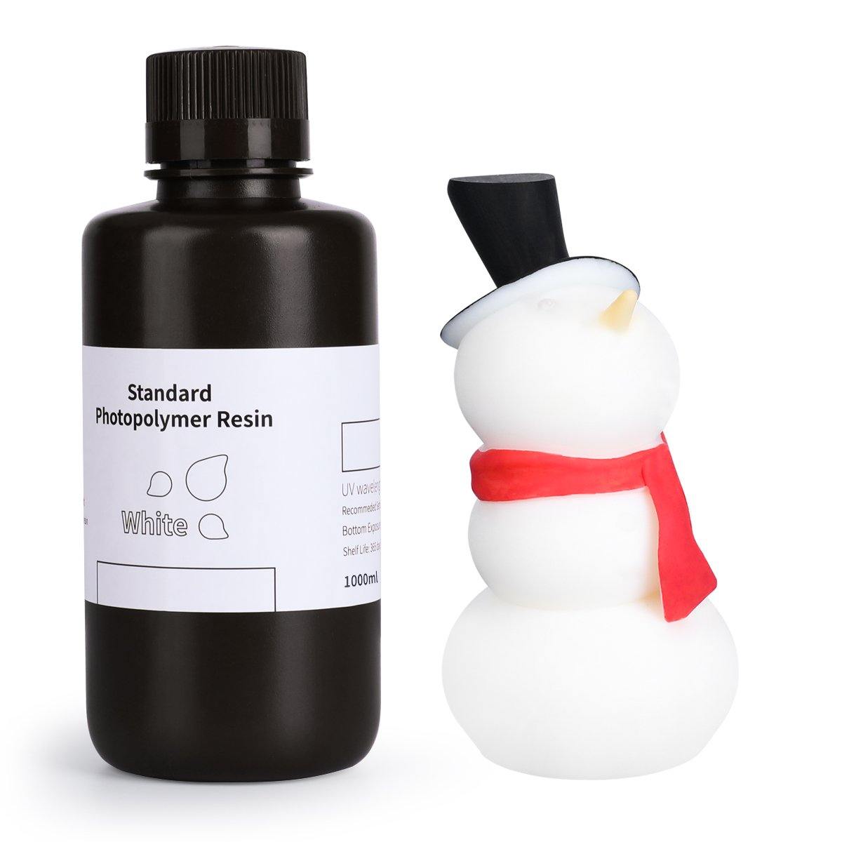 ELEGOO - Résine UV Standard - Blanc (White) - 1 kg