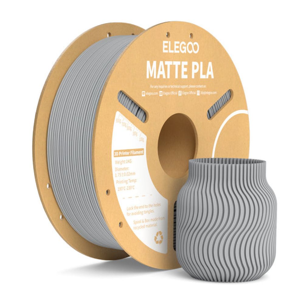 Elegoo - Matte PLA - Gris Ardoise (Slate Grey) - 1,75 mm - 1 kg