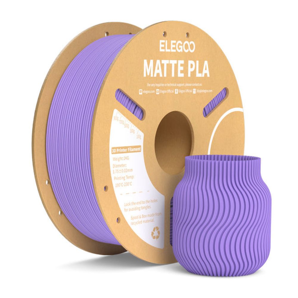 Elegoo - Matte PLA - Lavande (Lavender Purple) - 1,75 mm - 1 kg