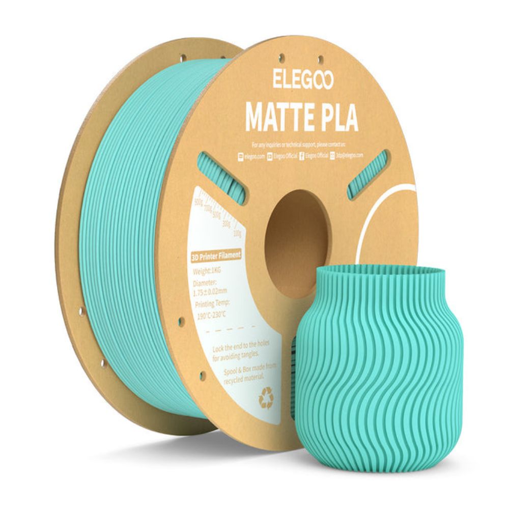 Elegoo - Matte PLA - Vert Sarcelle (Teal Green) - 1,75 mm - 1 kg