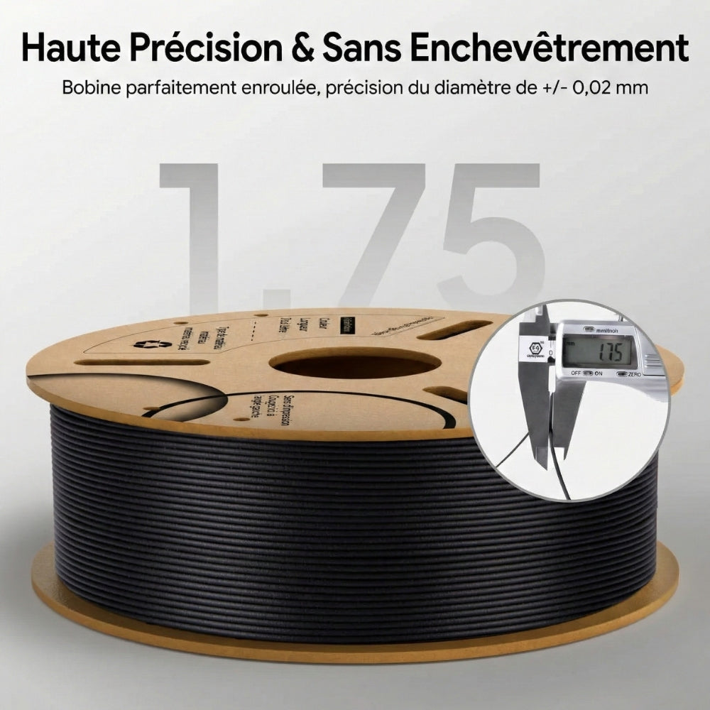 Elegoo - PLA-CF - Noir (Black) - 1,75 mm - 1 kg