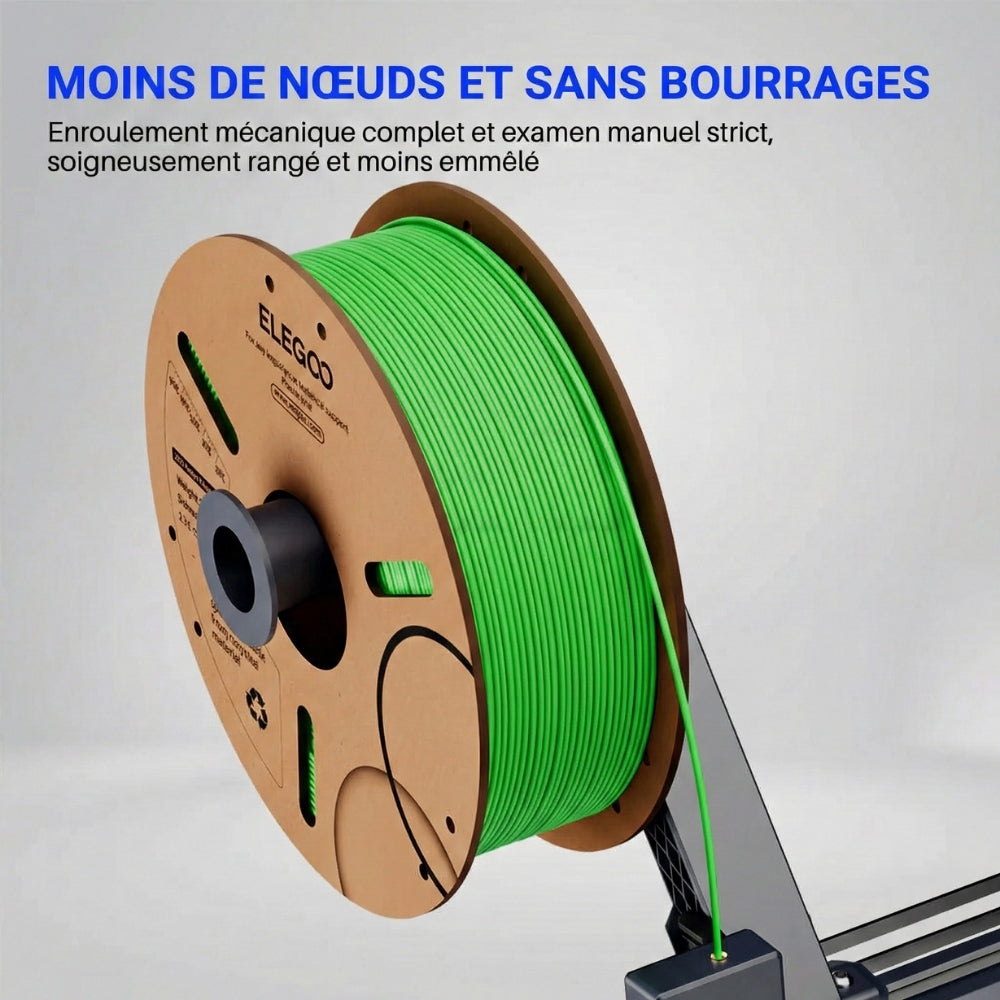 Elegoo - PLA - Vert Neon (Neon Green) - 1,75 mm - 1 kg - RFID