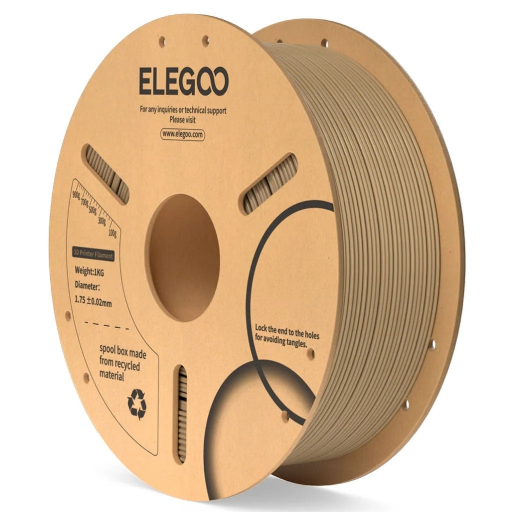 Elegoo - PLA - Couleur Bois (Wood Color) - 1,75 mm - 1 kg - RFID