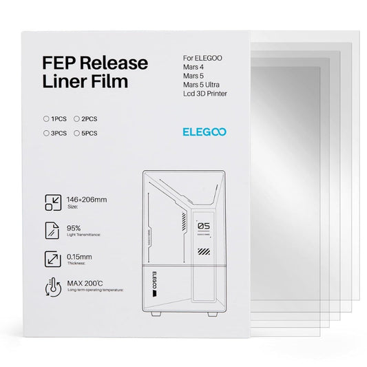 Elegoo - Mars 5 - Film PFA (FEP) - 5 pièces