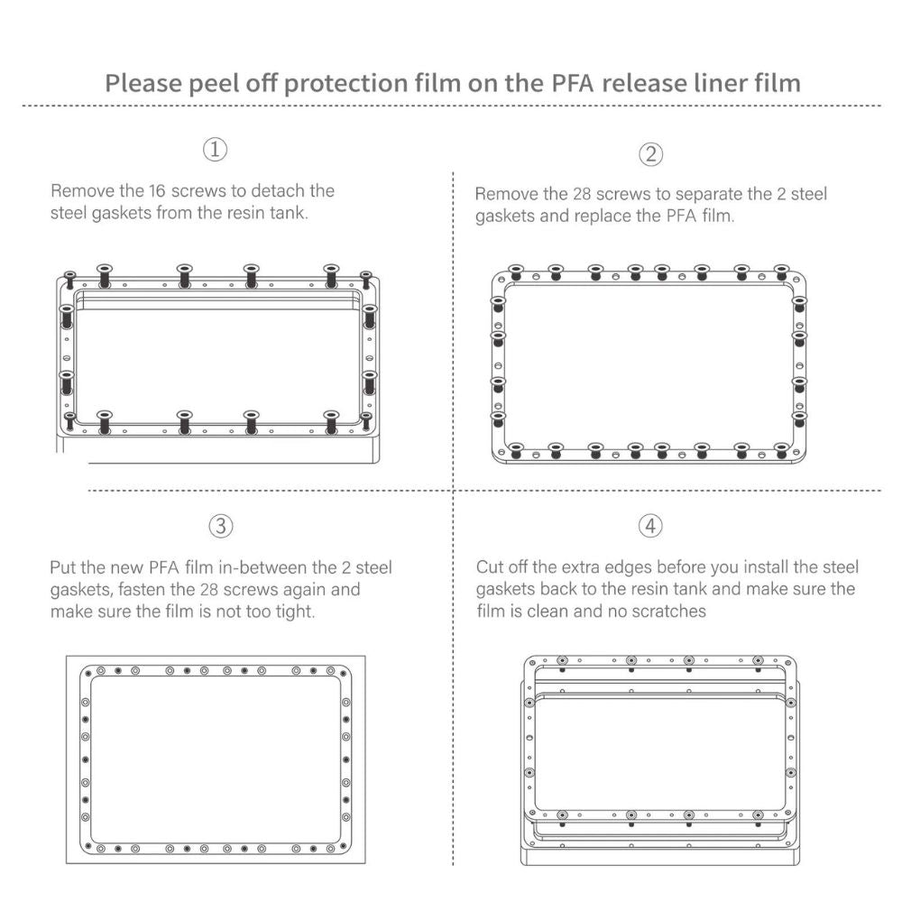 Elegoo - Saturn 2 8K - Films PFA 5 pcs (FEP 2.0)