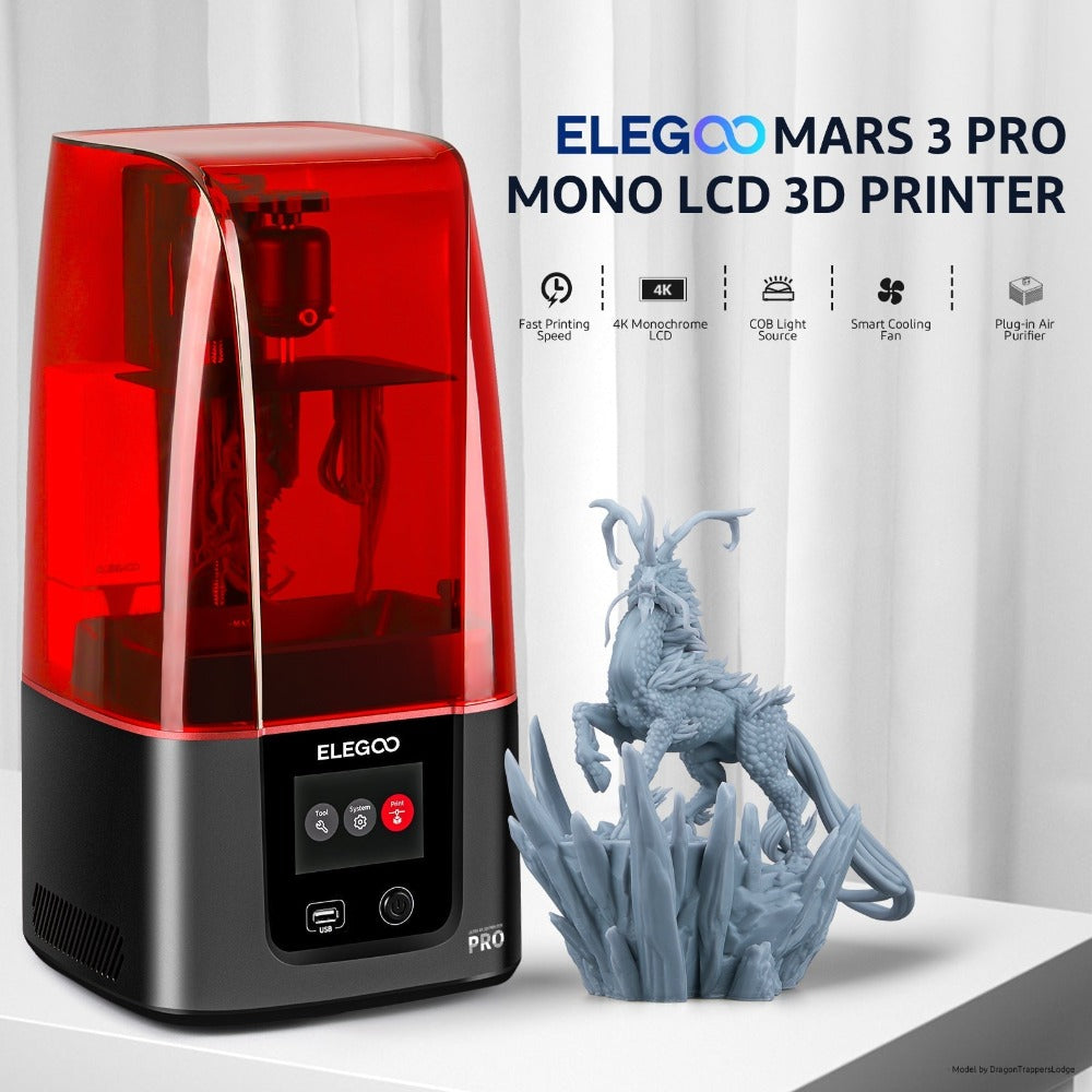 ELEGOO Mars 3 Pro Imprimante 3D LCD 4k