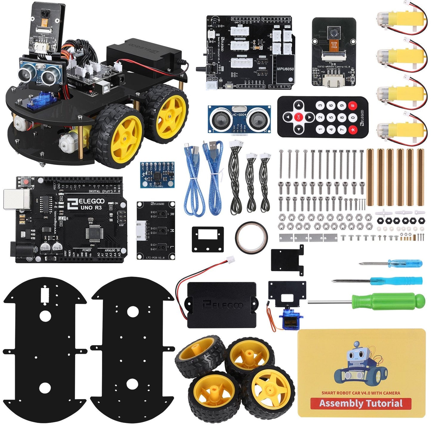 ELEGOO Projet Smart Robot Car Kit V 4.0 (Avec Caméra)